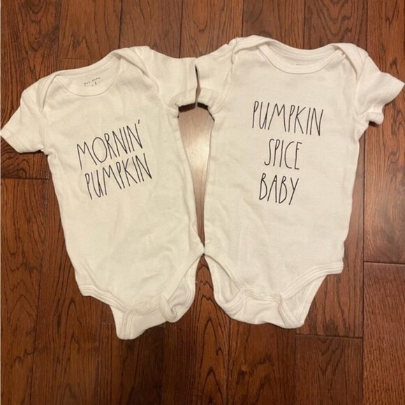 COPY Rae Dunn Pumpkin Spice Baby Set 6-9 Months - Picture 1 of 2